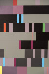 This modern geometric painting by Burton Kramer was inspired by music. Image 6