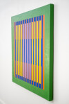 This modern geometric painting by Burton Kramer was inspired by music. Image 3