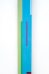 This contemporary colourful geometric vertical painting is by Burton Kramer. Image 7
