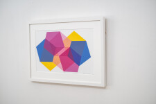 This contemporary colorful graphic print is by Burton Kramer. Image 5