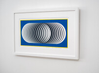 This modern, geometric abstract, giclee print is by artist and graphic designer Burton Kramer. Image 3