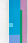 This contemporary colourful geometric vertical painting is by Burton Kramer. Image 10