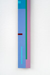 This contemporary colourful geometric vertical painting is by Burton Kramer. Image 5