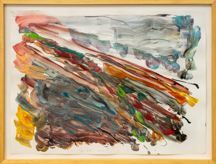 This contemporary abstract acrylic painting is by Carol Sutton.