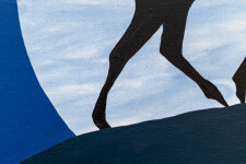 This pop art painting of a moose is by Charles Pachter. Image 8