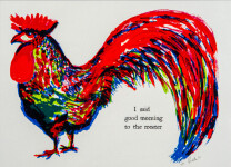 This contemporary colorful print of a bird is by Charles Pachter. Image 2