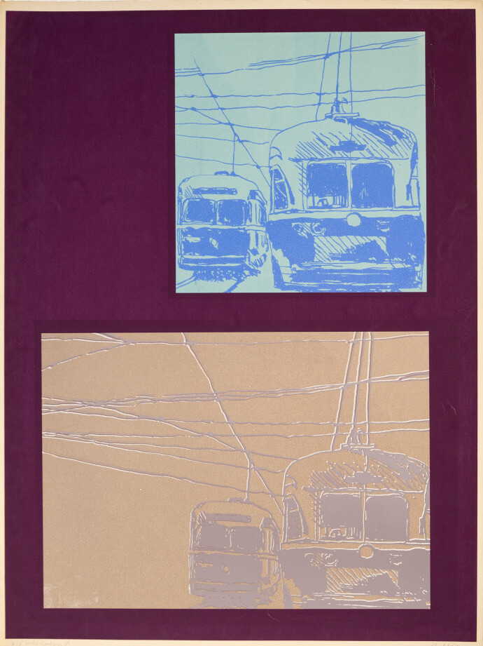 This artist’s proof (1/1), unframed, is a playful homage to the beloved image of a Toronto streetcar.
