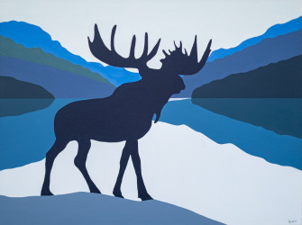 The Canadian moose—majestic and proud is one of several images made famous by Charles Pachter.