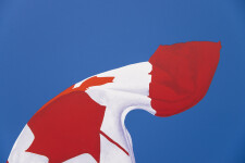 This framed pop art lithograph of a Canadian flag is by Charles Pachter. Image 3