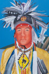 This contemporary painting by Charles Pachter features a historic indigenous figure. Image 4