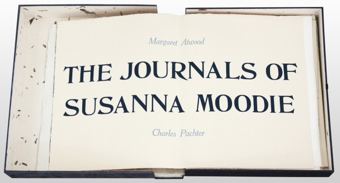 A rare and original illustrated boxed folio of The Journals of Susanna Moodie, arguably Margaret Atwood’s finest work of poetry.