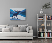 The Canadian moose—majestic and proud is one of several images made famous by Charles Pachter. Image 12