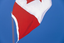 This framed pop art lithograph of a Canadian flag is by Charles Pachter. Image 4