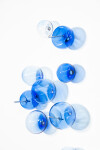 This contemporary cerulean colored glass wall sculpture was created by Cheryl Wilson Smith. Image 10