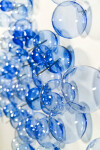 This contemporary cerulean blue-coloured glass wall sculpture was created by Cheryl Wilson Smith. Image 4