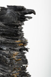 This contemporary glass wall sculpture by Cheryl Wilson Smith is black and sienna in colour. Image 7