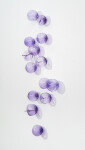 This contemporary, purple-colored, glass wall sculpture was created by Cheryl Wilson Smith. Image 3
