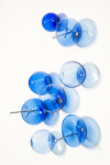 This contemporary cerulean colored glass wall sculpture was created by Cheryl Wilson Smith. Image 7