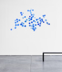 This contemporary cerulean blue-coloured glass wall sculpture was created by Cheryl Wilson Smith. Image 2