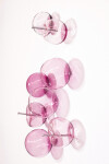 This contemporary wall sculpture is made from pink glass bubbles. Image 3