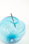 This contemporary blue glass tabletop sculpture is by Cheryl Wilson Smith. Image 2