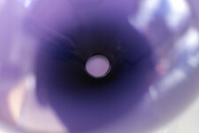 This contemporary purple glass tabletop sculpture is by Cheryl Wilson Smith. Image 8