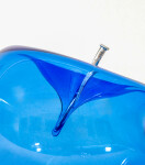 The contemporary blue glass tabletop sculpture is by Cheryl Wilson Smith. Image 7
