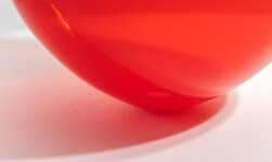 This contemporary red glass bubble tabletop sculpture is by Cheryl Wilson Smith. Image 7