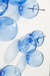 This contemporary cerulean colored glass wall sculpture was created by Cheryl Wilson Smith. Image 10