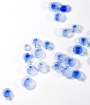 This contemporary cerulean blue-coloured glass wall sculpture was created by Cheryl Wilson Smith. Image 7