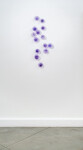 This contemporary, purple-colored, glass wall sculpture was created by Cheryl Wilson Smith. Image 4