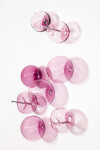 This contemporary wall sculpture is made from pink glass bubbles. Image 6