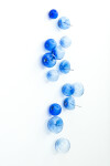 This contemporary cerulean colored glass wall sculpture was created by Cheryl Wilson Smith. Image 10