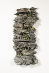 Cheryl Wilson Smith’s glass wall sculptures seem to have been chiselled from the face of a rocky outcrop in an ancient forest.