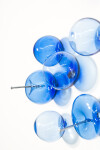 This contemporary cerulean colored glass wall sculpture was created by Cheryl Wilson Smith. Image 14