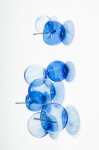 This contemporary cerulean colored glass wall sculpture was created by Cheryl Wilson Smith. Image 7