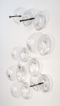 This contemporary clear glass wall sculpture was created by Cheryl Wilson Smith. Image 4