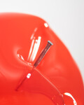 This contemporary red glass bubble tabletop sculpture is by Cheryl Wilson Smith. Image 6