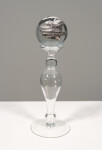 This contemporary table top clear glass piece is by Cheryl Wilson Smith. Image 2