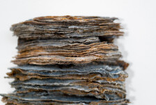 This contemporary glass wall sculpture by Cheryl Wilson Smith has an earthy colour palette. Image 6