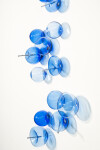 This contemporary cerulean colored glass wall sculpture was created by Cheryl Wilson Smith. Image 9