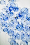 This contemporary cerulean blue-coloured glass wall sculpture was created by Cheryl Wilson Smith. Image 5