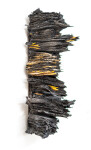 This contemporary glass wall sculpture resembles rock. Image 4