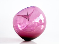 This contemporary pink glass tabletop sculpture is by Cheryl Wilson Smith. Image 3