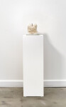 This contemporary table top white glass sculpture is by Cheryl Wilson Smith. Image 11