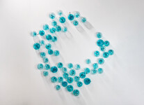 This contemporary glass wall sculpture was created by Cheryl Wilson Smith. Image 2