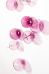 This contemporary wall sculpture of pink bubbles is hand-made from blown glass. Image 8