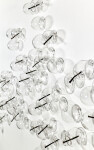 This contemporary clear glass wall sculpture was created by Cheryl Wilson Smith. Image 2