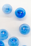 This contemporary cerulean-coloured glass wall sculpture was created by Cheryl Wilson Smith. Image 8