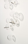 This contemporary wall sculpture features bubbles of clear glass. Image 9